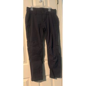 Prana Gray Cargo Pant with Roll Up Snap Option‎ Pockets Outdoor Hiking Trousers
